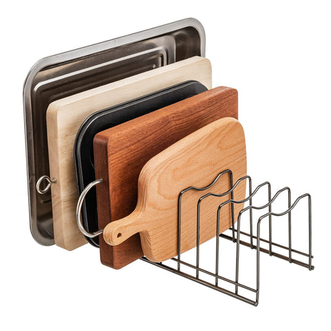 Lonpute stainless steel kitchen organizer resists rust for long-term use.