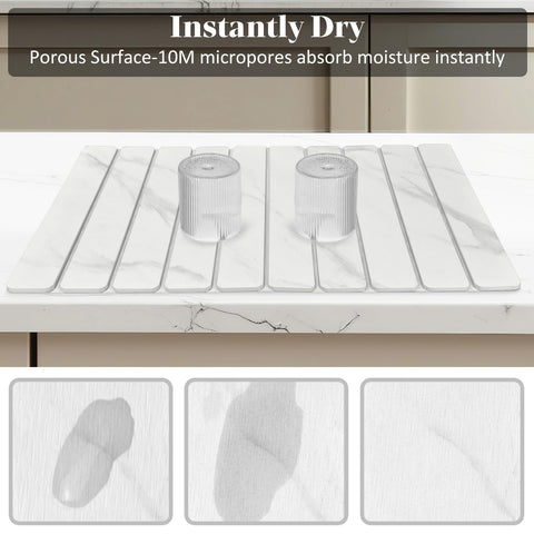 Lonsta diatomaceous earth mat demonstrates high absorbency after use