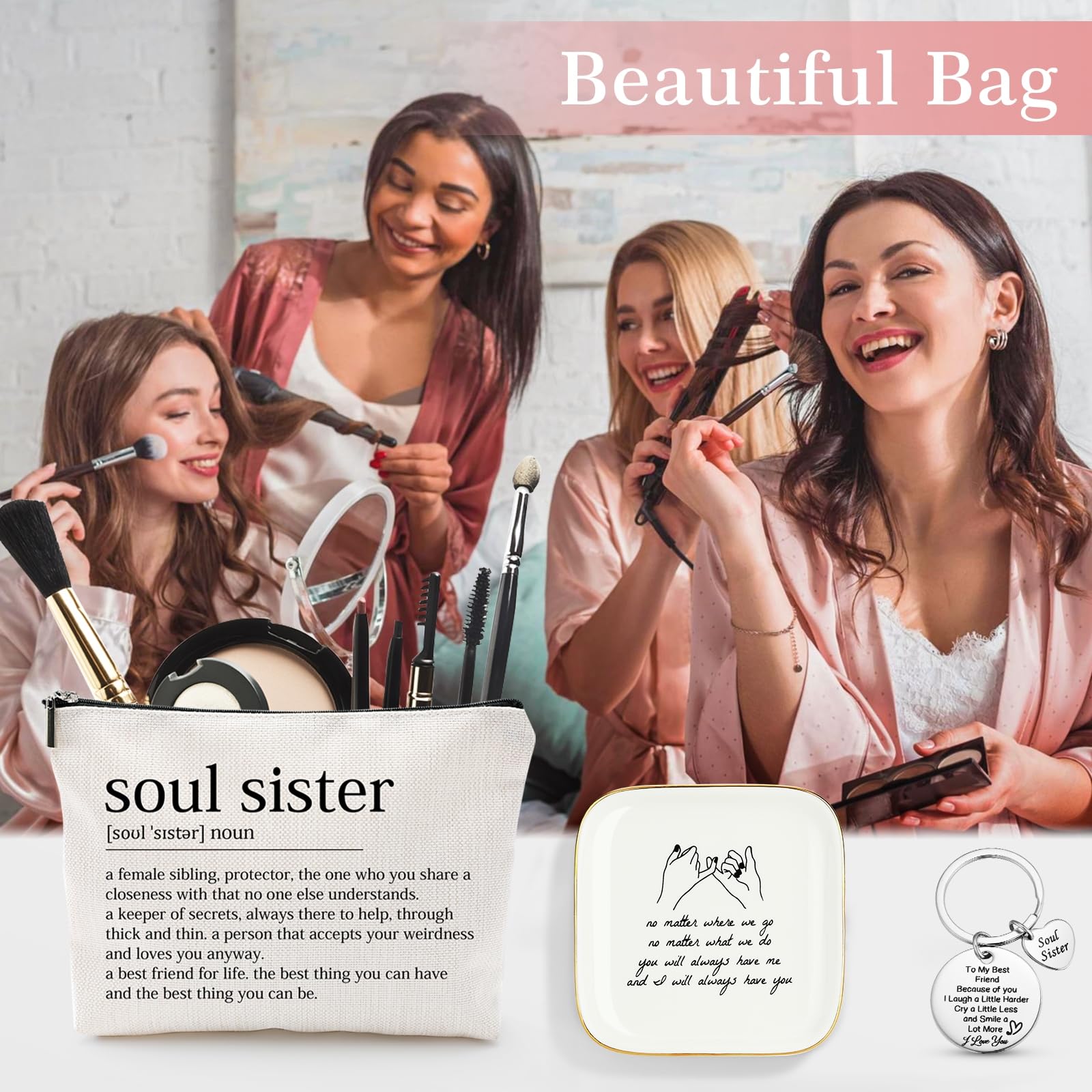 Looca friendship keychain, stainless steel, rust-free and fade-free