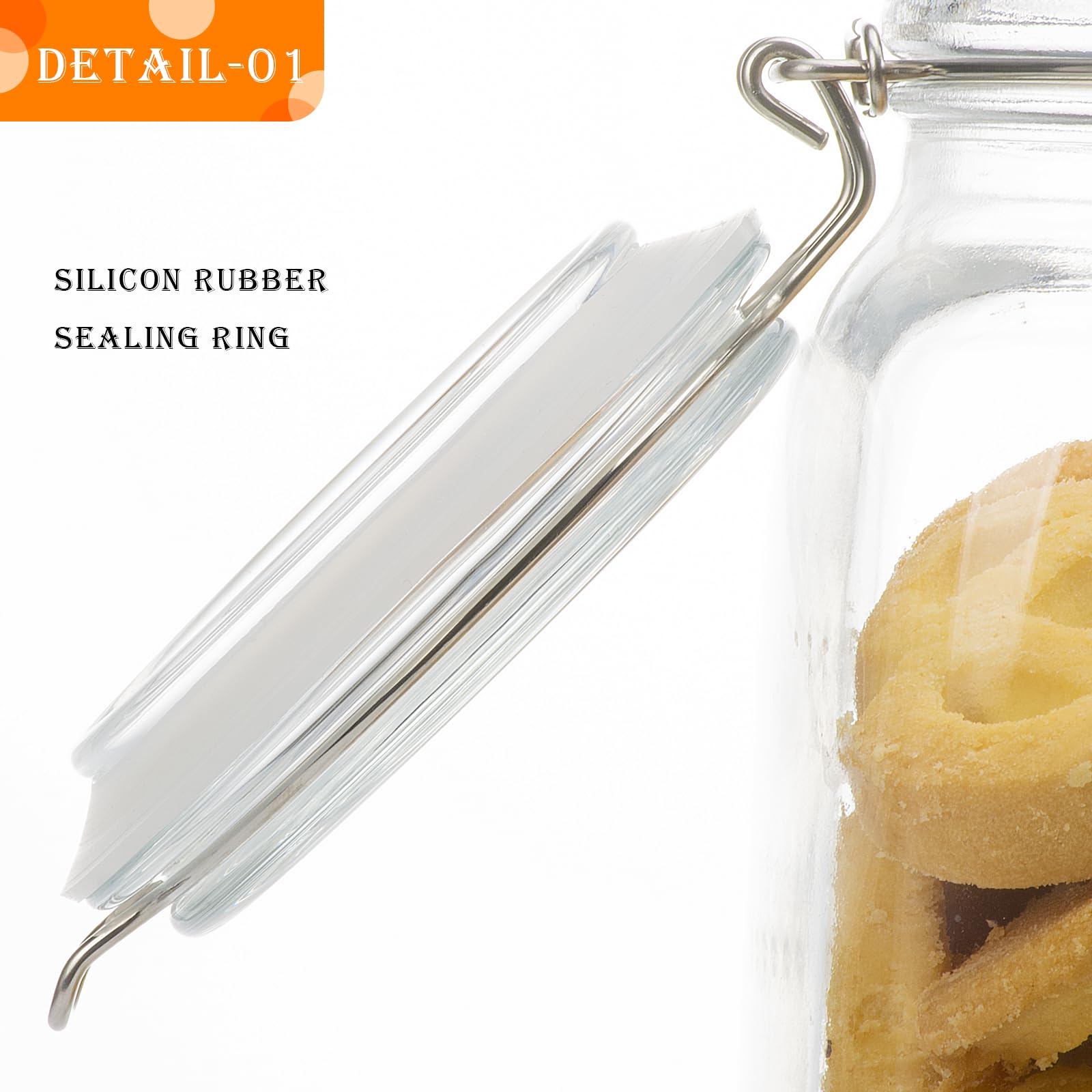 LOOIOOJ wide-mouth jar makes filling and cleaning easy