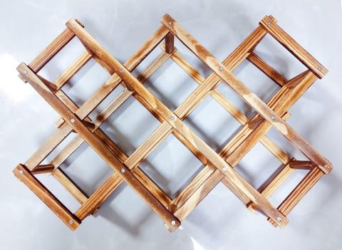 LoongZDD wine rack stacked on countertop demonstrates space-saving vertical storage.