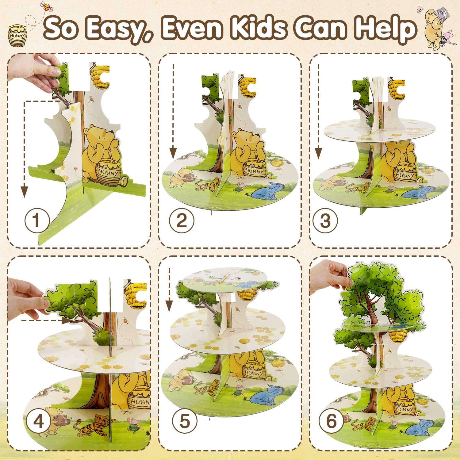 Lopeastar sweet together moments elevate Pooh party tables beautifully.
