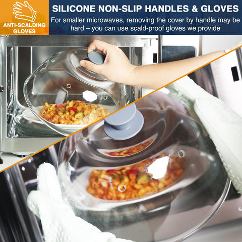 Cool-touch silicone handle aids safe, comfortable grip.