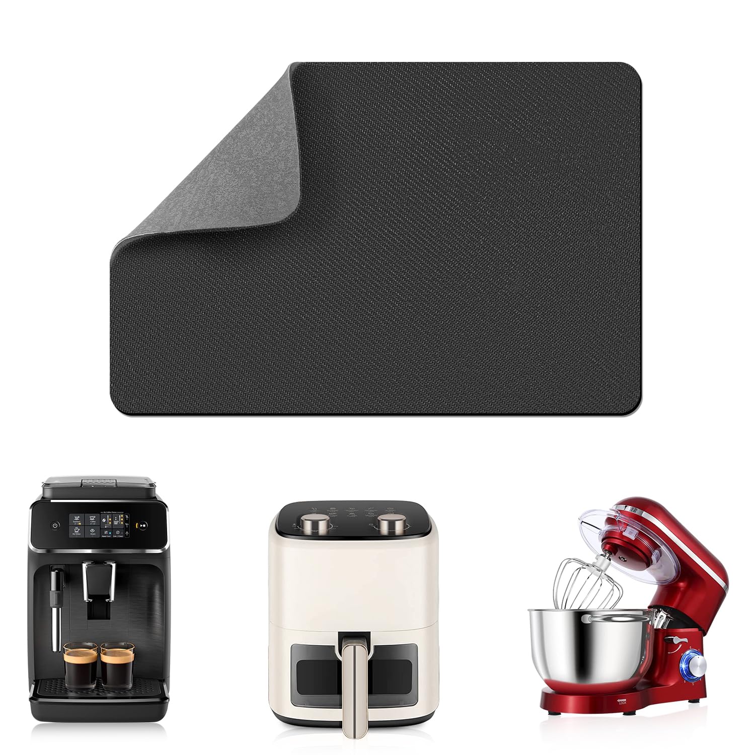 LOPNUR appliance slider 360° tray under a coffee maker for smooth repositioning