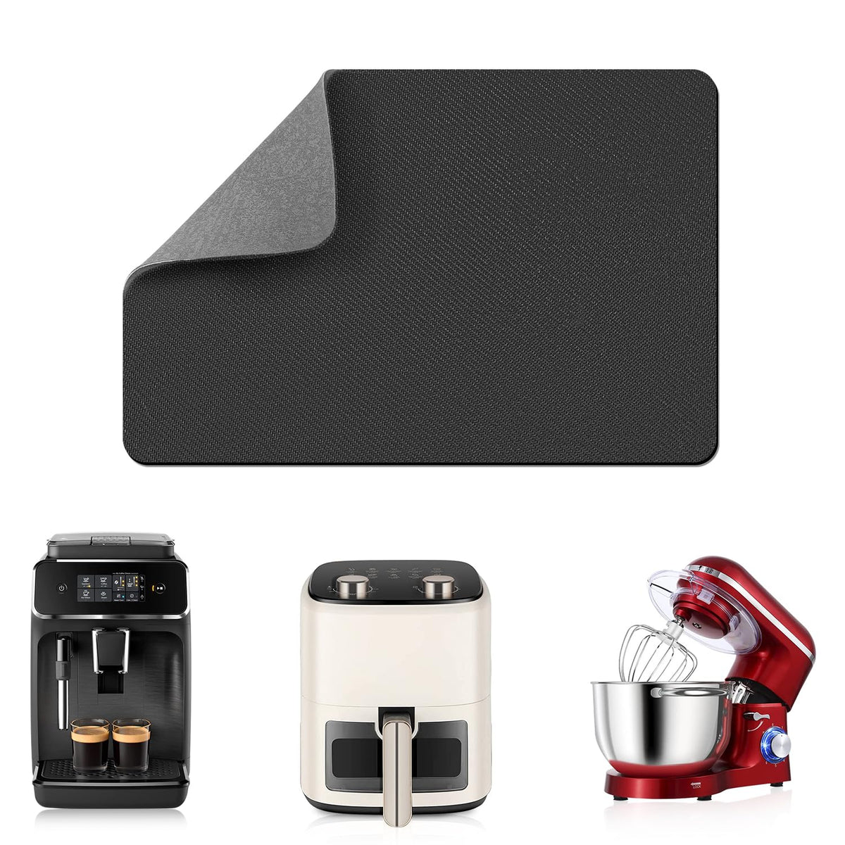 LOPNUR appliance slider 360° tray under a coffee maker for smooth repositioning