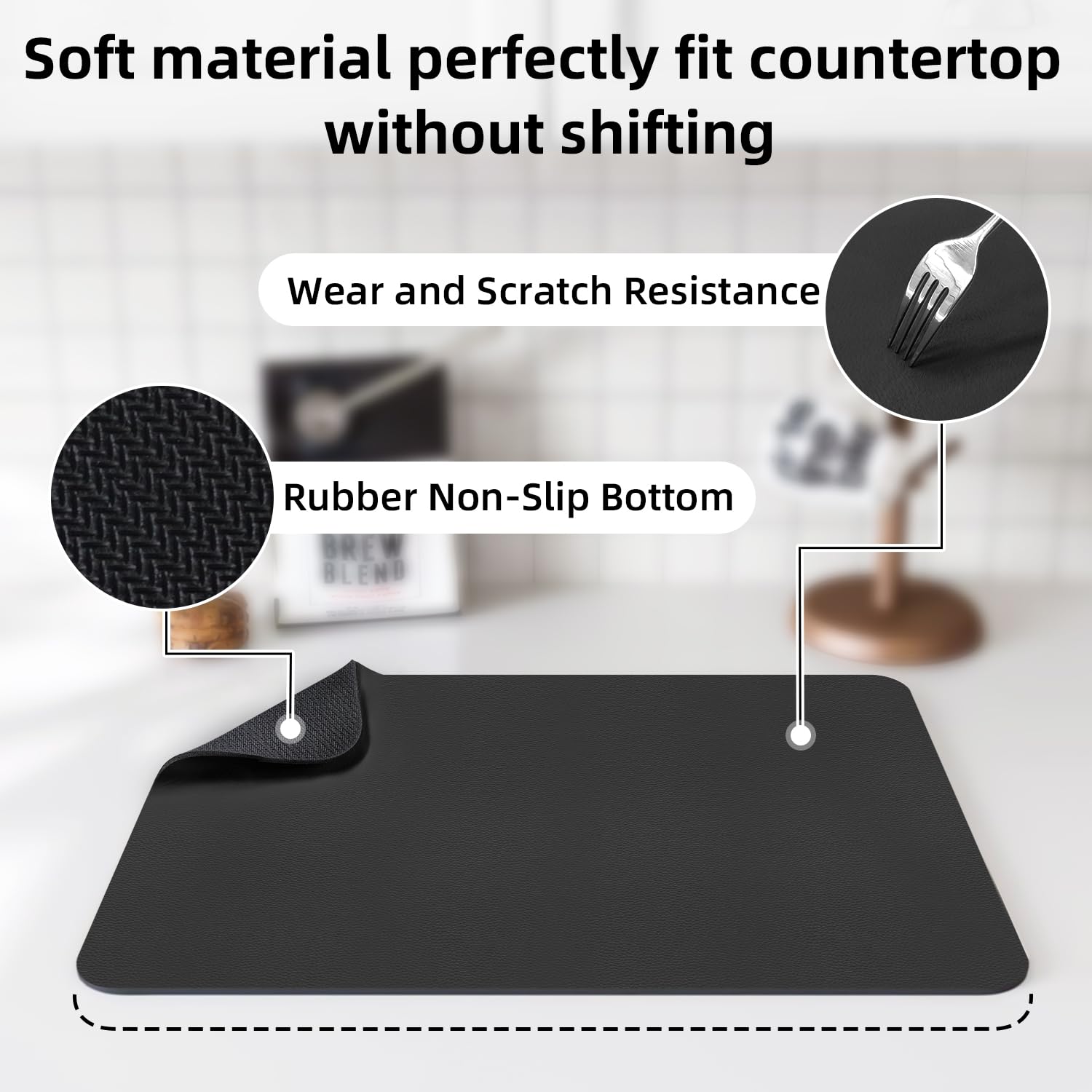 LOPNUR Easy-clean mat cleans easily with rinse and air dry.