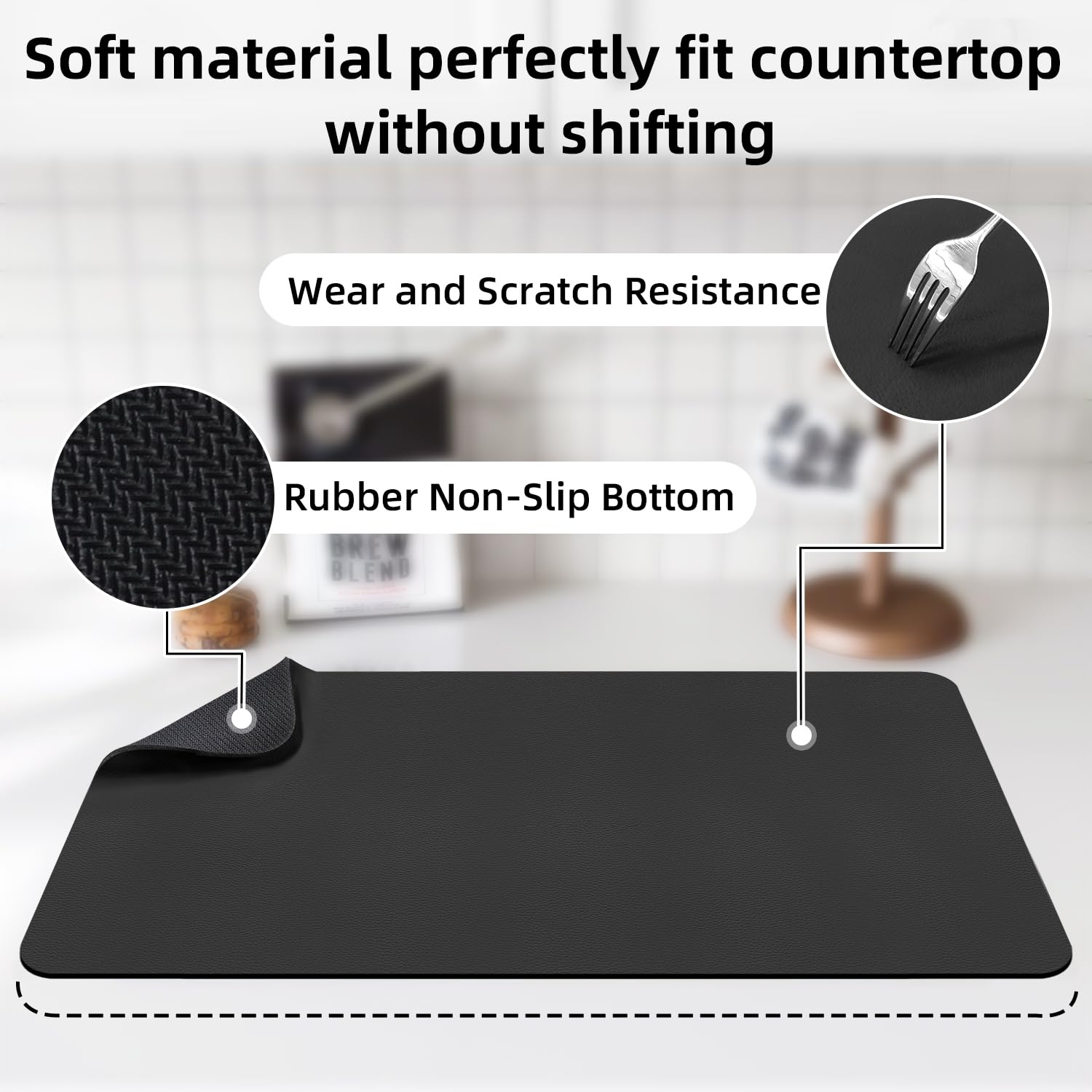 LOPNUR fast-drying kitchen mat, ideal for air-drying after washing.