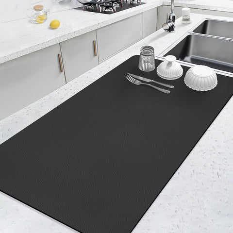 LOPNUR 31.5x17 dish drying mat on counter absorbs water quickly for faster air drying