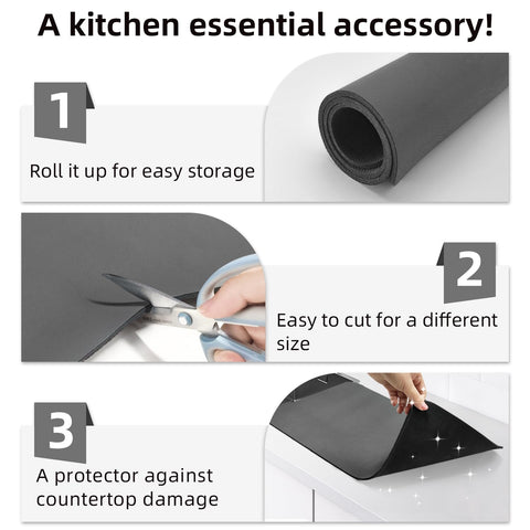 LOPNUR pet mat provides a soft, durable space for bowls.