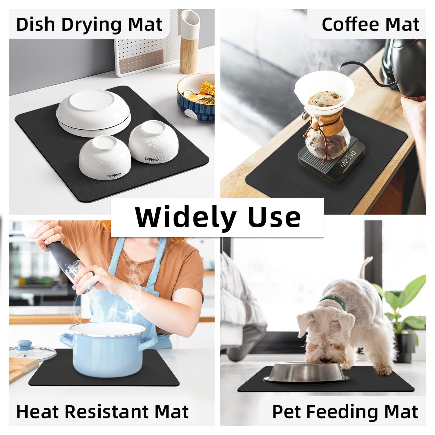 LOPNUR Pet Feeding Mat protects floors during meals.
