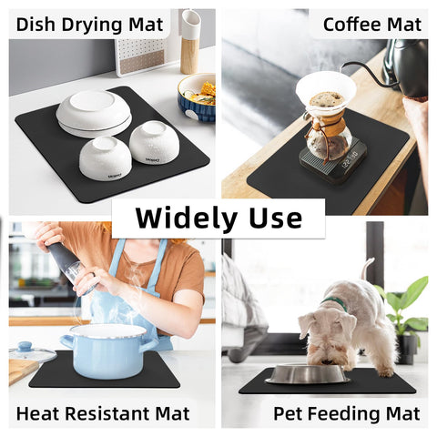 LOPNUR Pet Feeding Mat protects floors during meals.