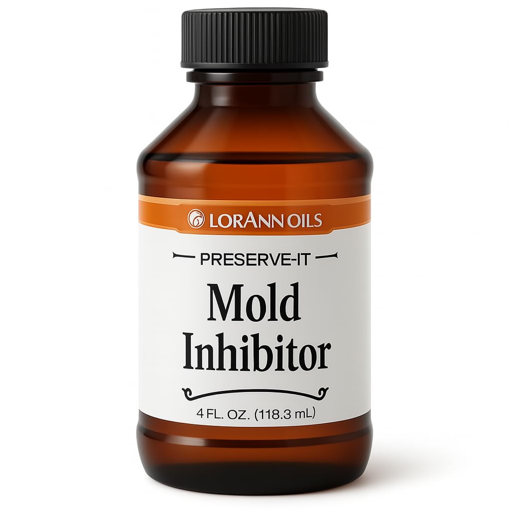 LorAnn Mold Inhibitor 4 oz bottle in clear packaging for gummies and desserts