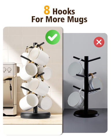 Lorbro mug tree uses screw-in branches for simple assembly