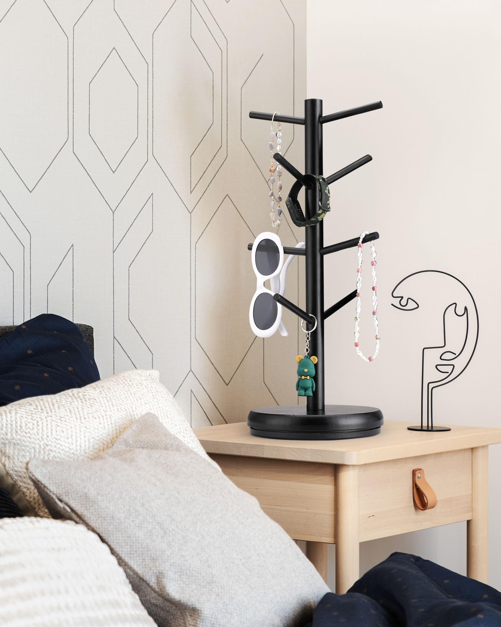 Lorbro mug tree keeps mugs within reach during busy mornings