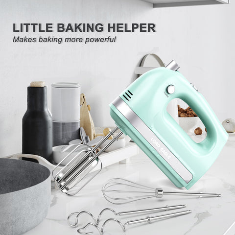 Lord Eagle hand mixer dishwasher-safe attachments for easy cleanup.