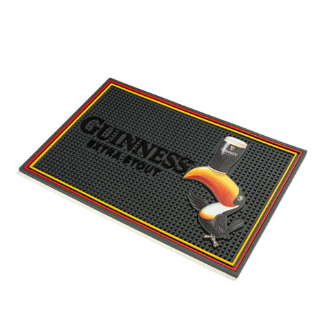 Close-up of slip-resistant surface on LORD'S ROCKS Guinness bar mat.