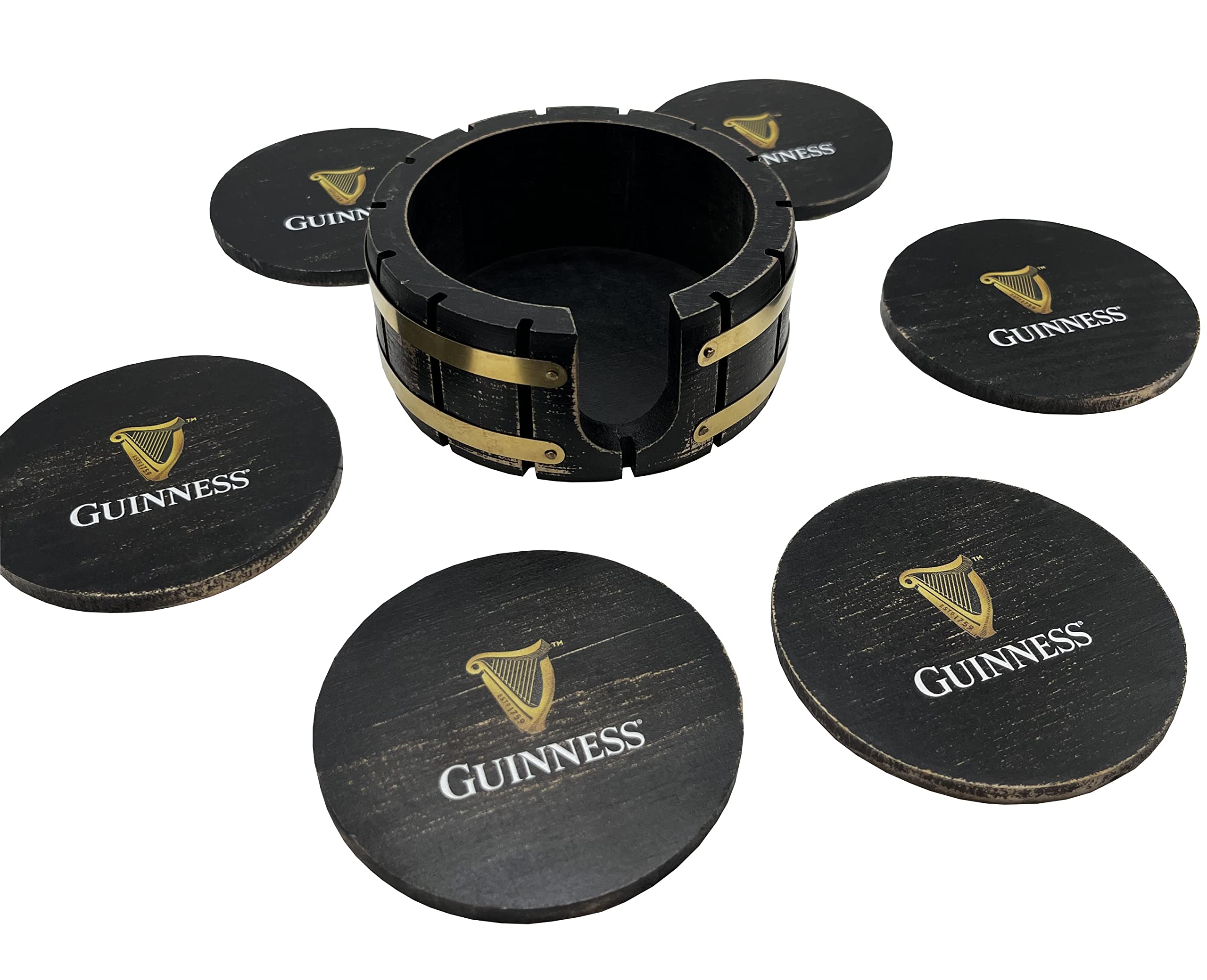 Coaster set on bar ready for casual pours and guest gatherings.