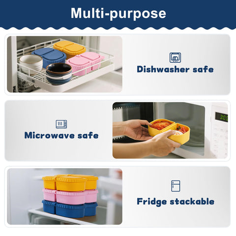 LOROTOCO stackable fridge-safe containers simplify meal prep in compact spaces.