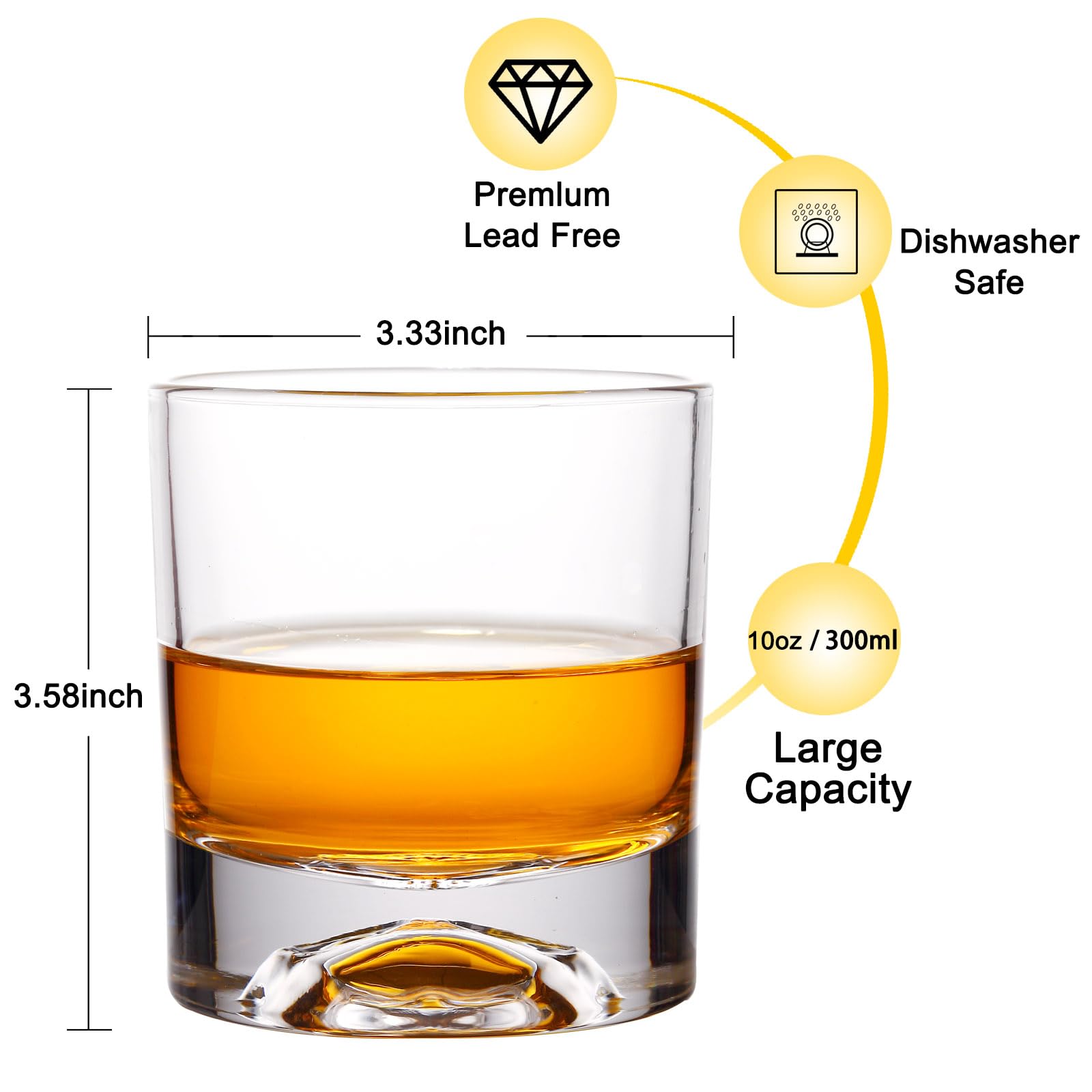 LORSIA crystal bourbon glasses showing clarity and premium feel.