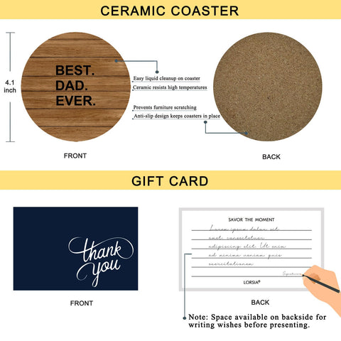LORSIA Gift card in envelope for a thoughtful, complete gift.