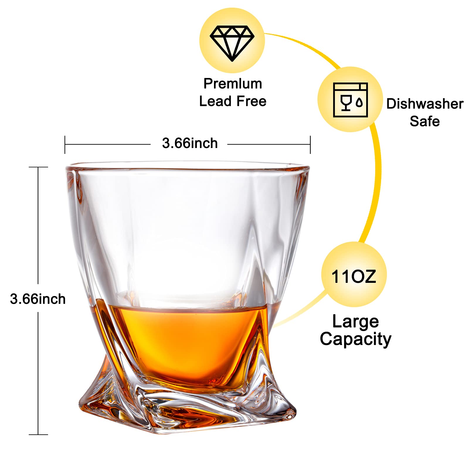 LORSIA round ice ball molds big two-pack for smooth chilling