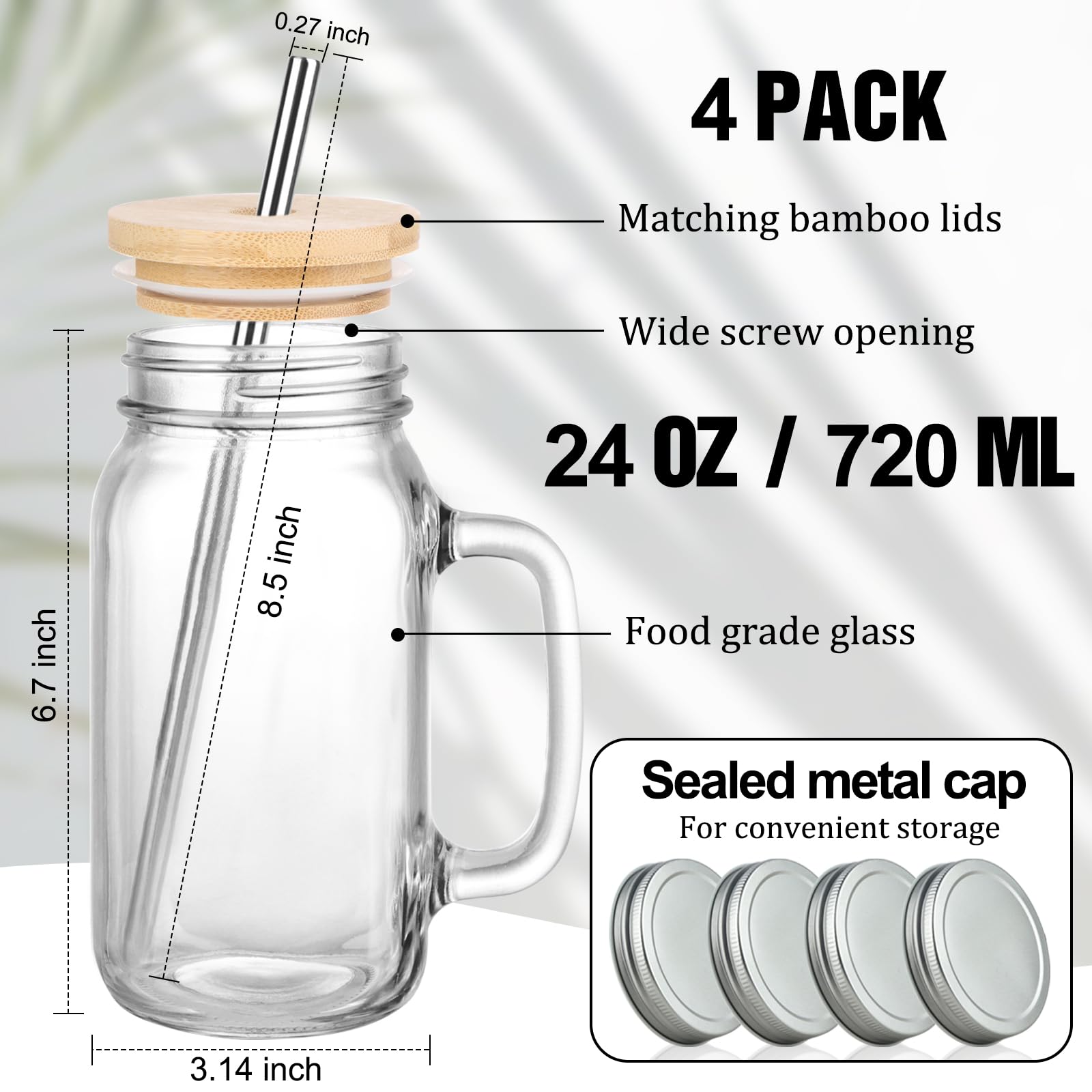 LOSANJI bamboo lids with silicone seal for spill-free sipping