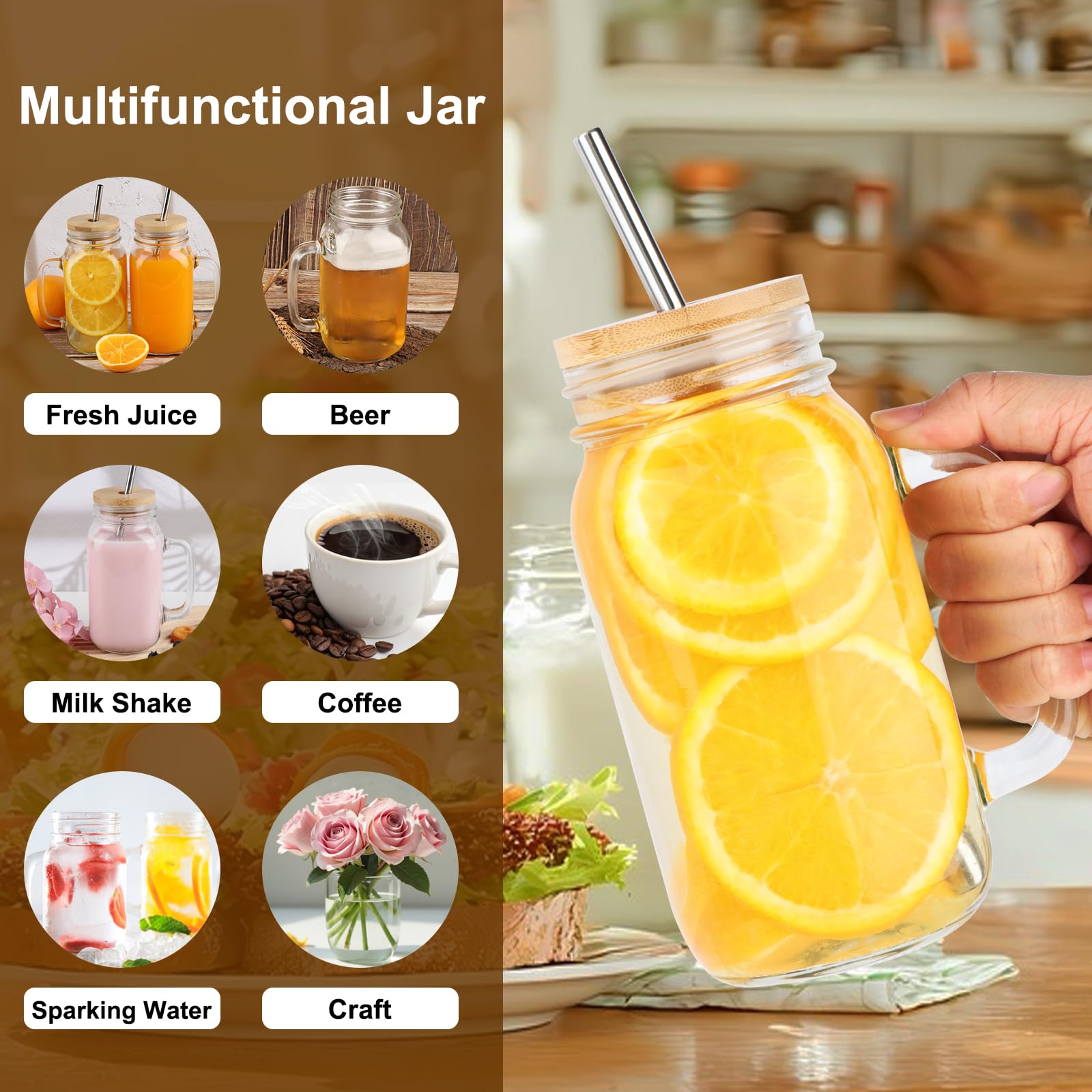 LOSANJI stainless steel straws for reusable sipping
