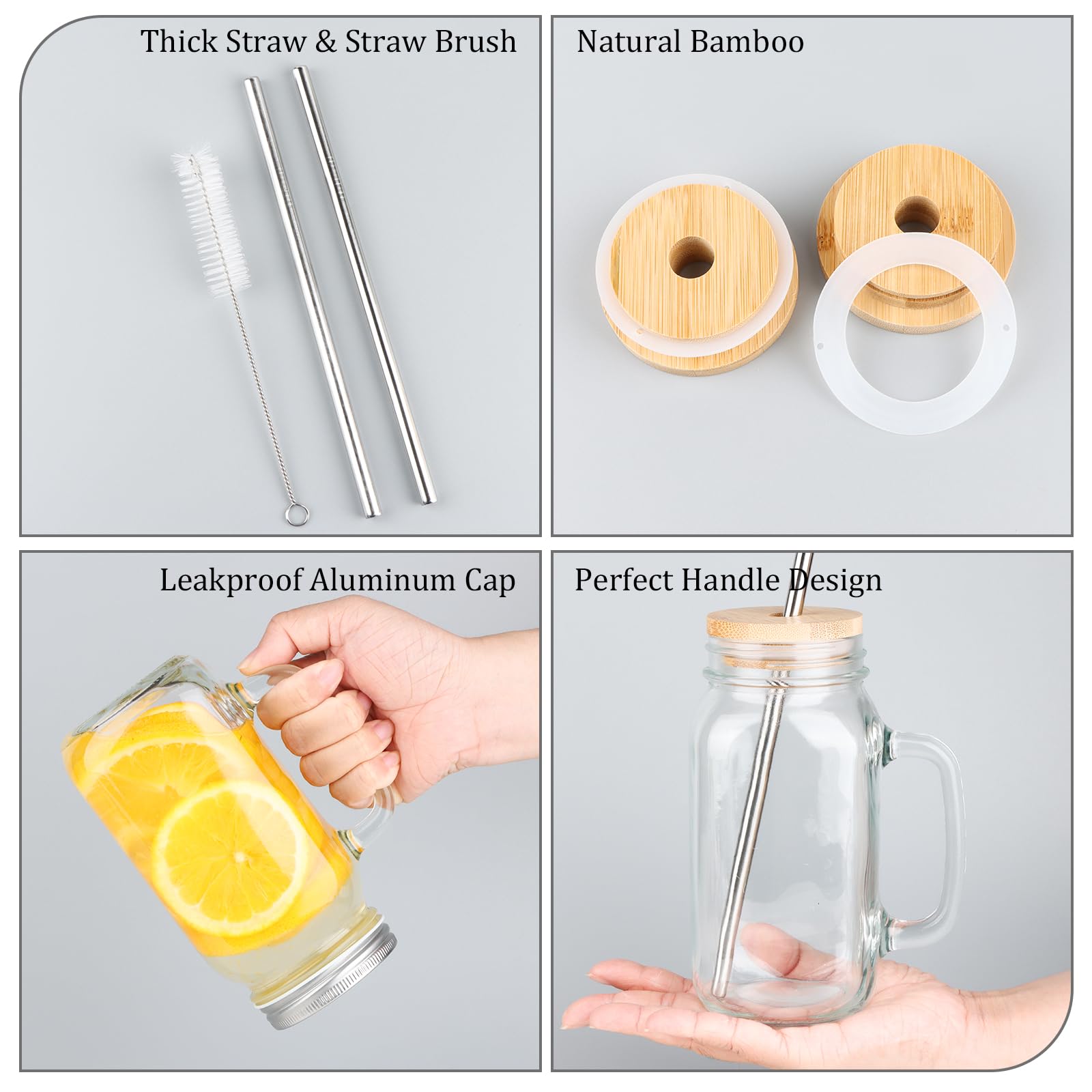 LOSANJI wide-mouth design facilitates quick prep and filling