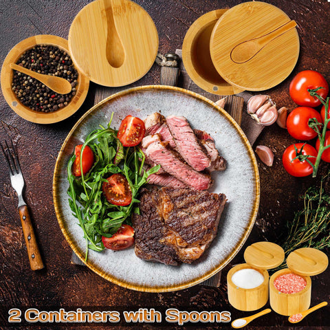 Loscarol table-top bamboo spice box complements decor and storage needs.