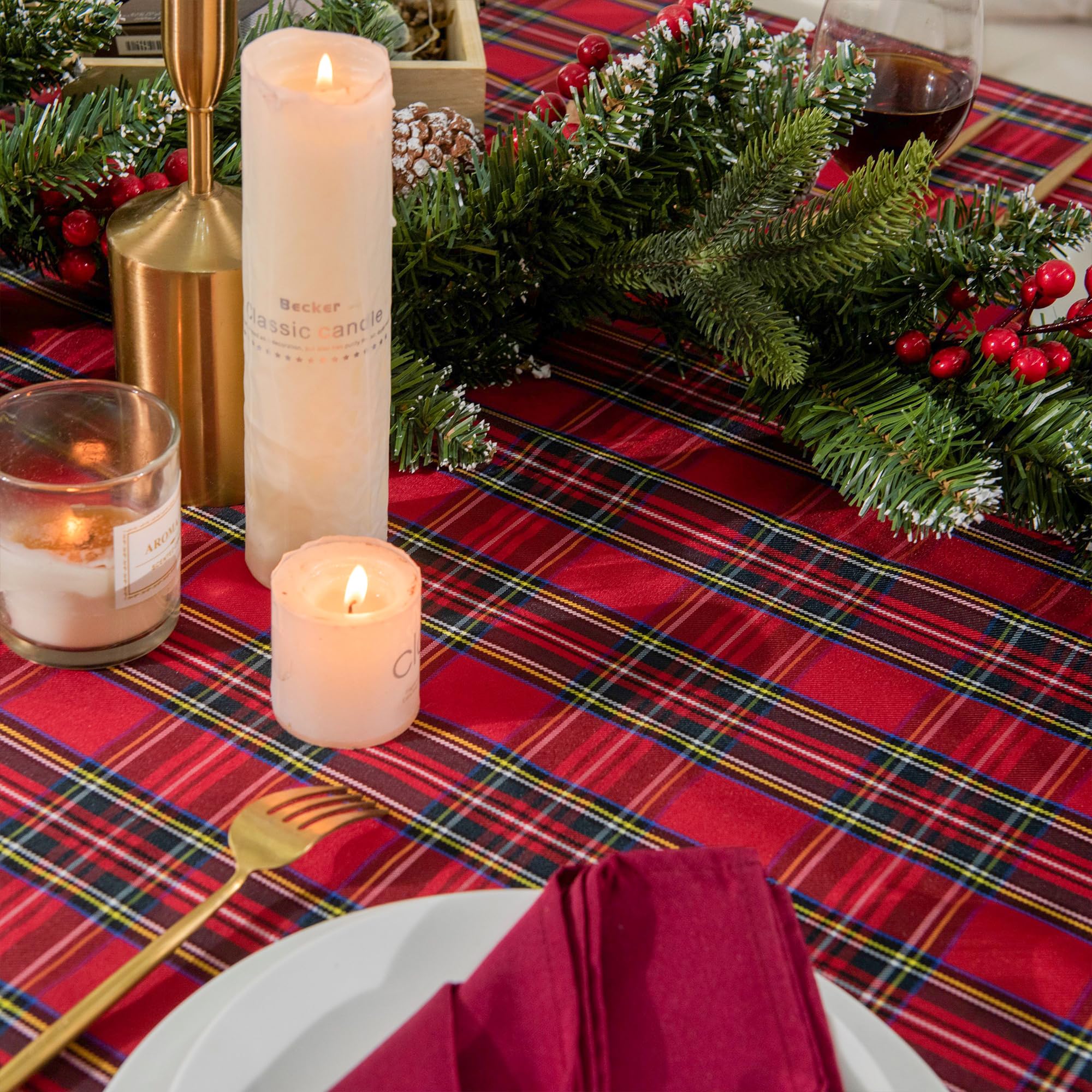 LOSIVISHE easy-clean surface on tablecloth for quick mess removal