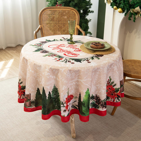 LOSIVISHE wrinkle-resistant table cover dries quickly after washing.