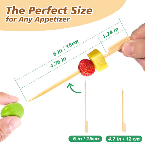 Losneg 200-piece bamboo skewers pack for parties and meal prep