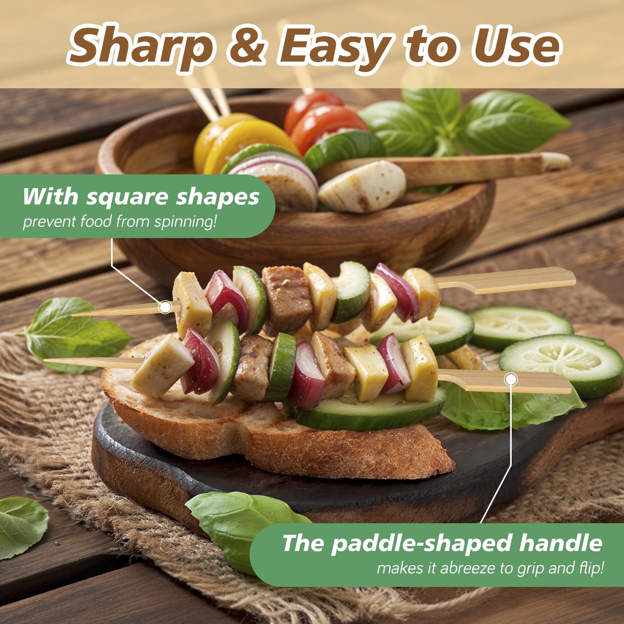 Losneg bamboo skewers caprese picks for elegant appetizers