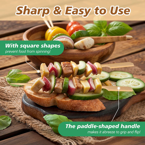 Losneg bamboo skewers caprese picks for elegant appetizers