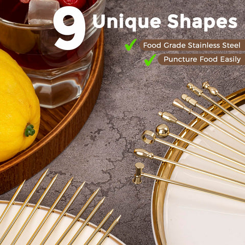 Losneg stainless steel picks are rustproof and reusable for entertaining.