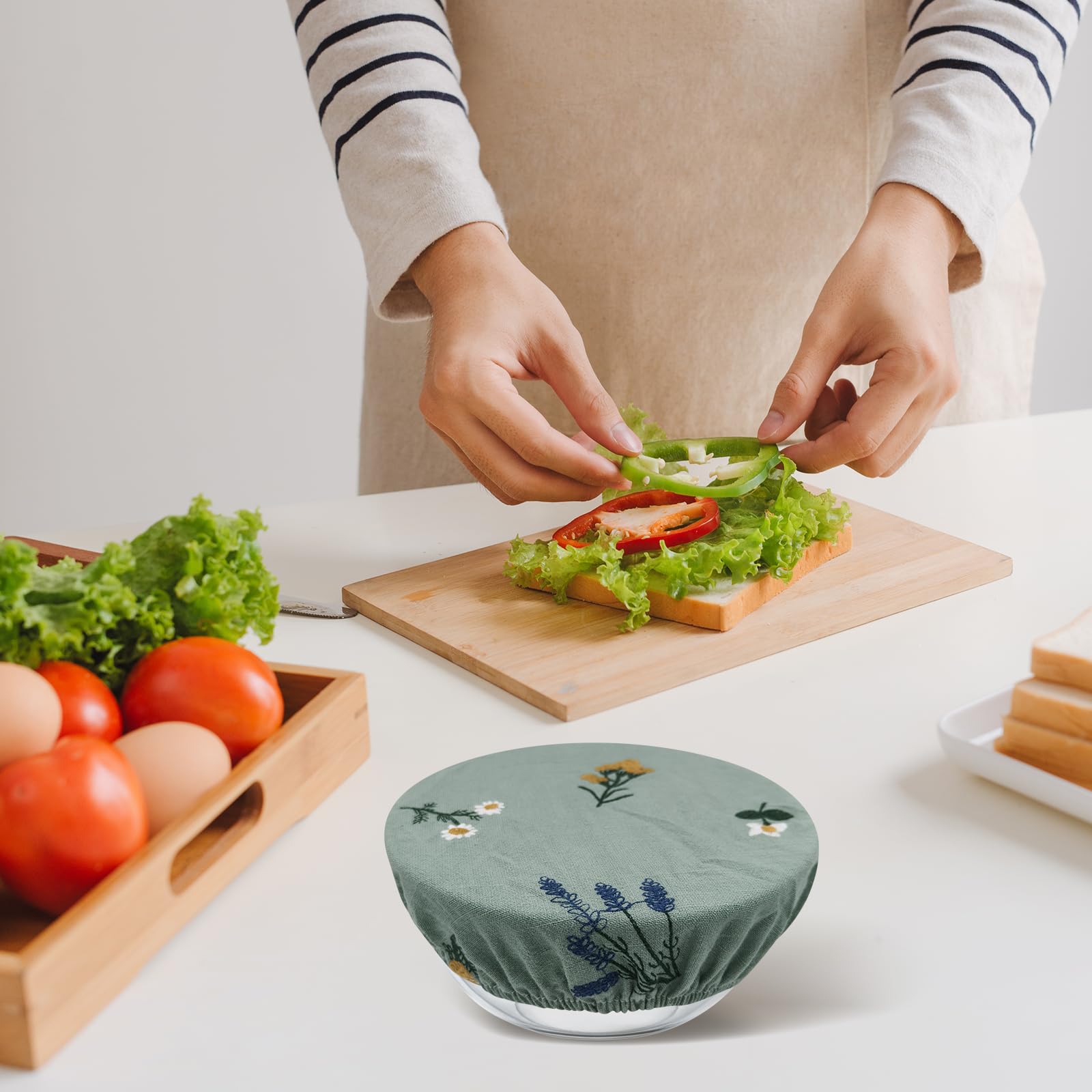 Lospara salad and fruit cover in fridge storage keeps produce fresh