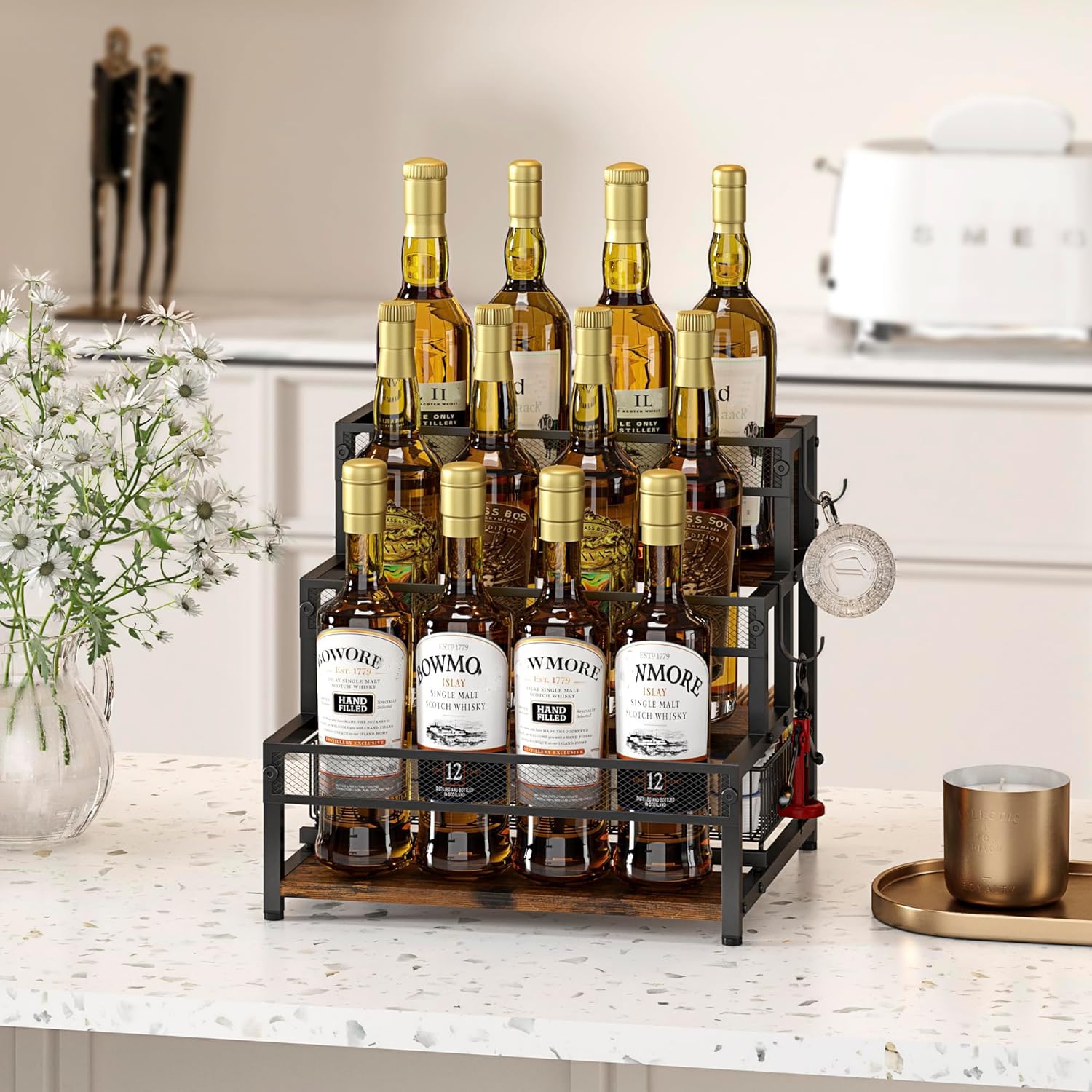LOTEYIKE syrup rack easy to assemble and clean.