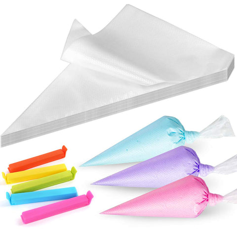 LotFancy 500Pcs 10 inch piping bags ready for decorating.