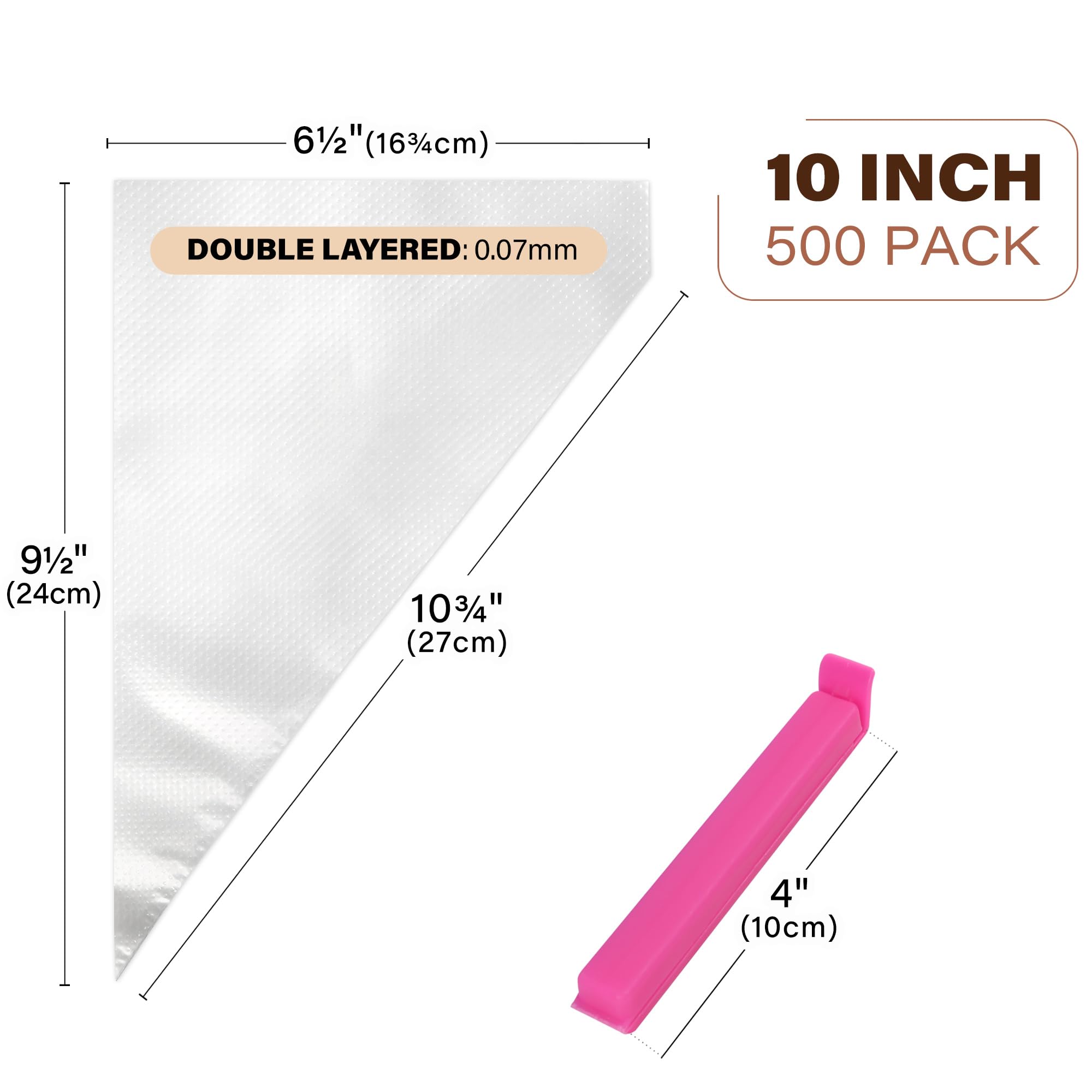 LotFancy anti-slip pastry bag aids precise decorating control.