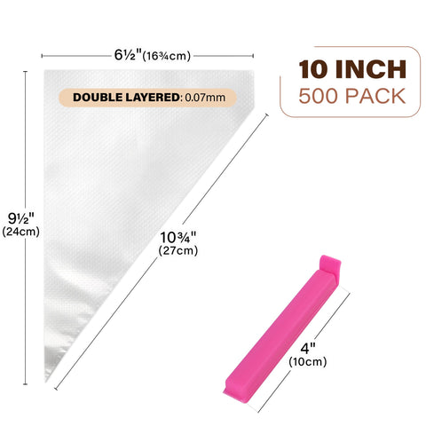 LotFancy anti-slip pastry bag aids precise decorating control.