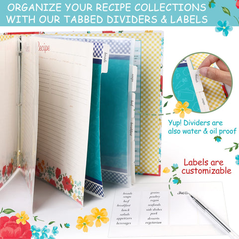 LotFancy clear sleeves protect recipes while keeping cards readable.