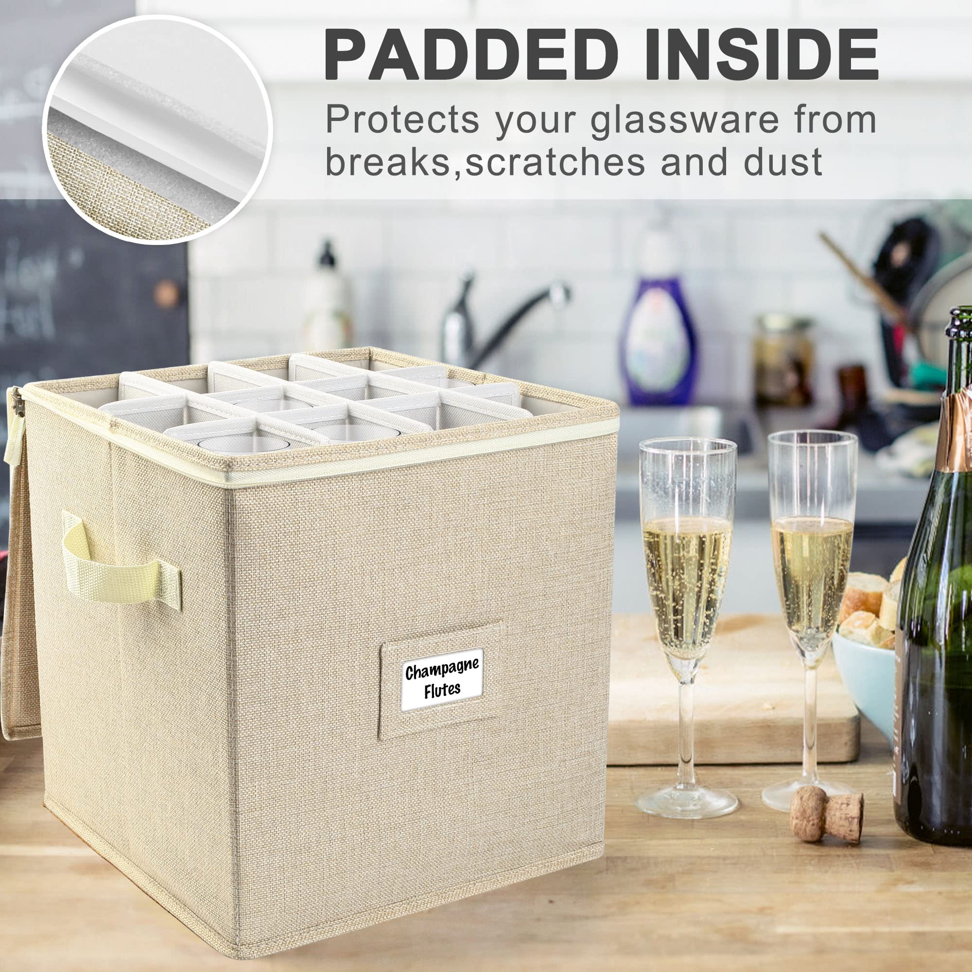 LotFancy compact stackable drinkware case is ideal for events or daily use.