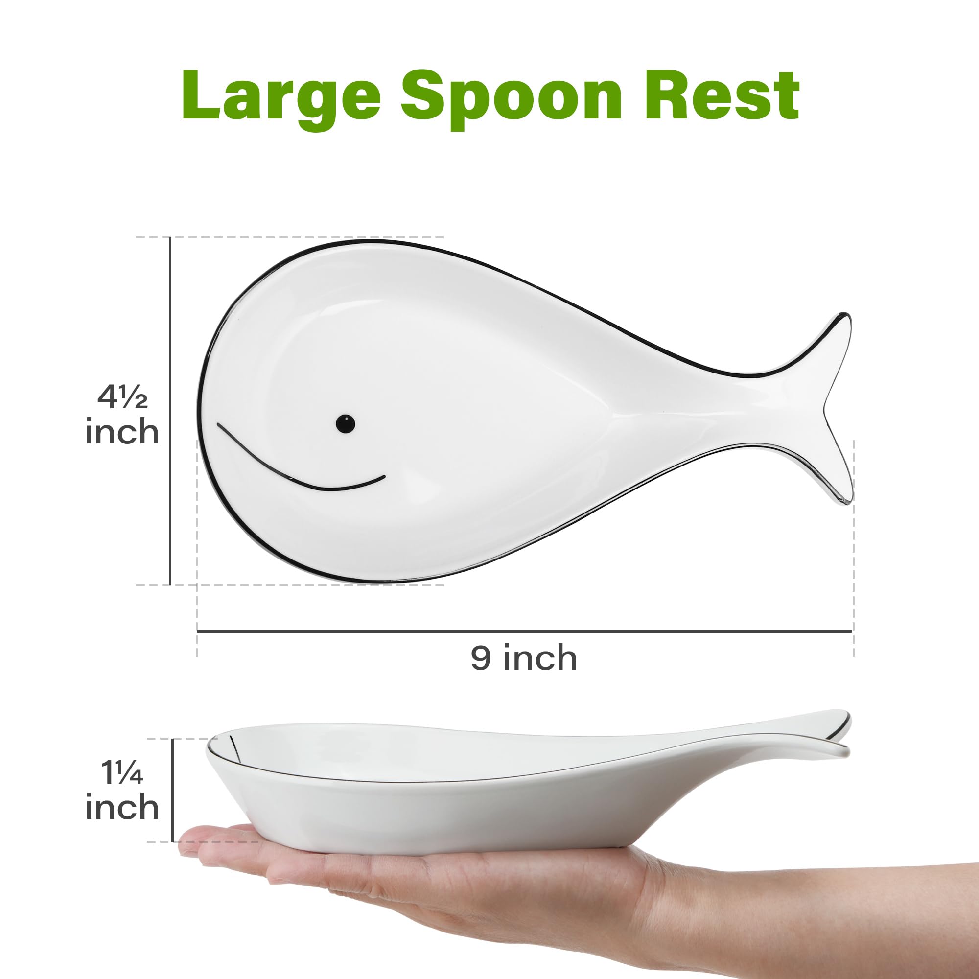 LotFancy dishwasher-safe spoon rest cleans easily after meal prep.
