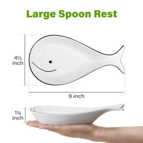 LotFancy dishwasher-safe spoon rest cleans easily after meal prep.