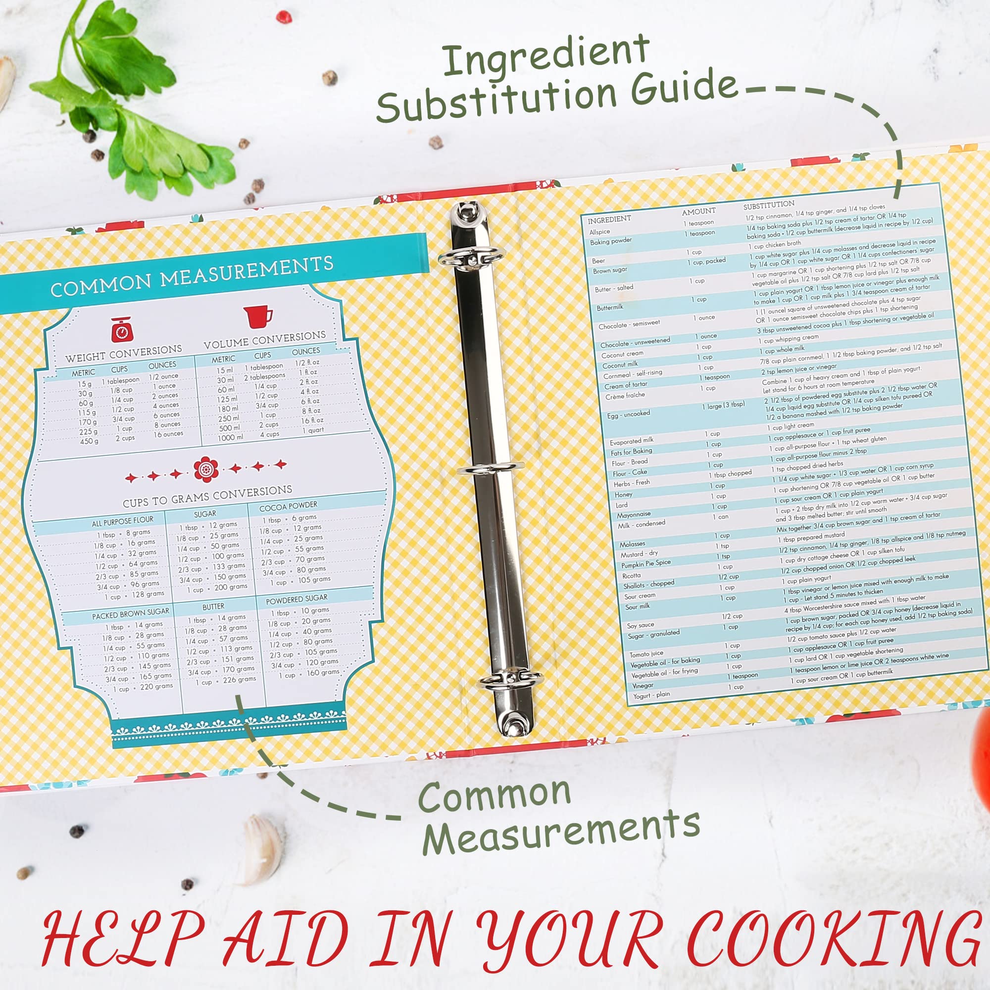 LotFancy tabbed dividers help you categorize recipes at a glance.