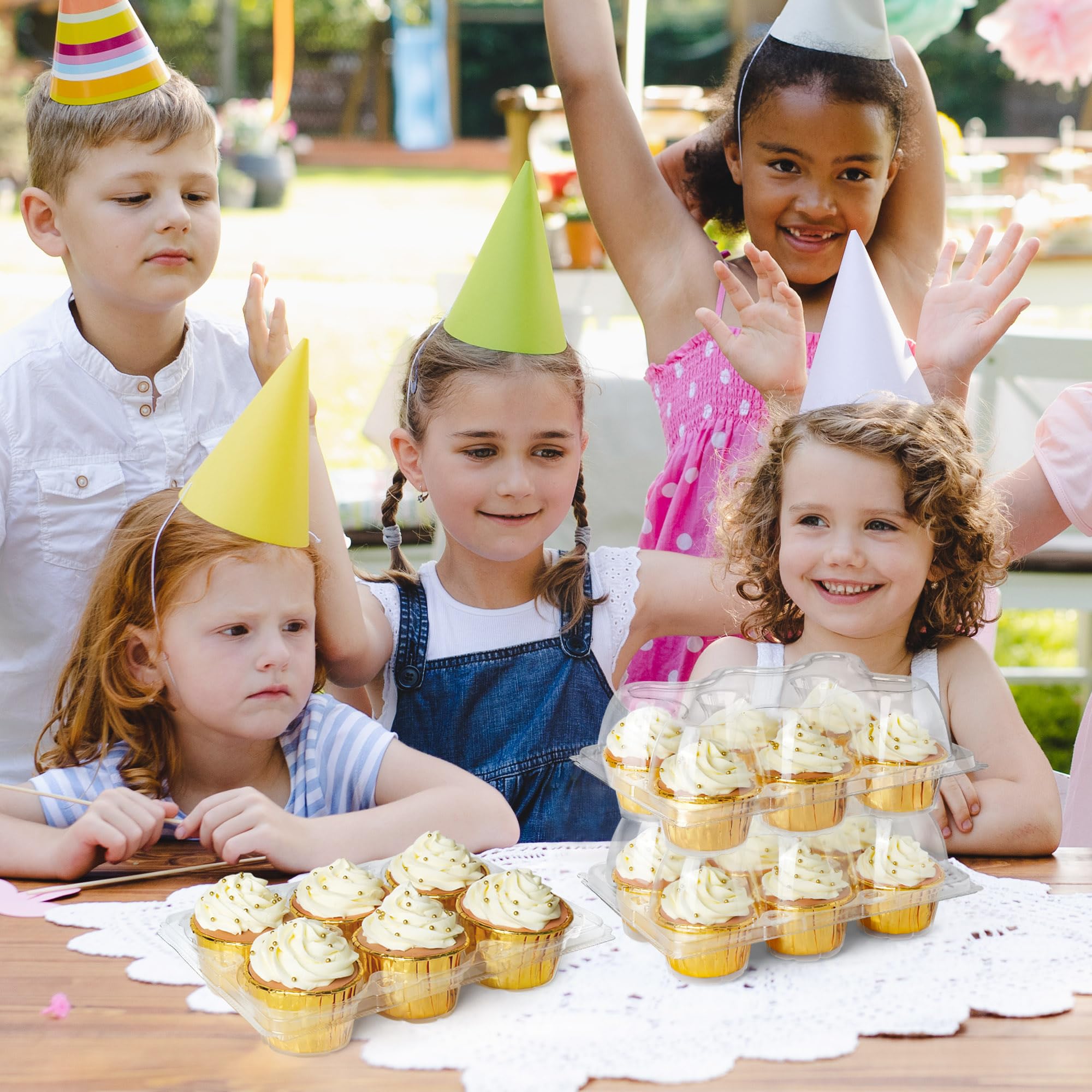 LotFancy cupcake boxes preserve presentation while keeping treats visible on display.