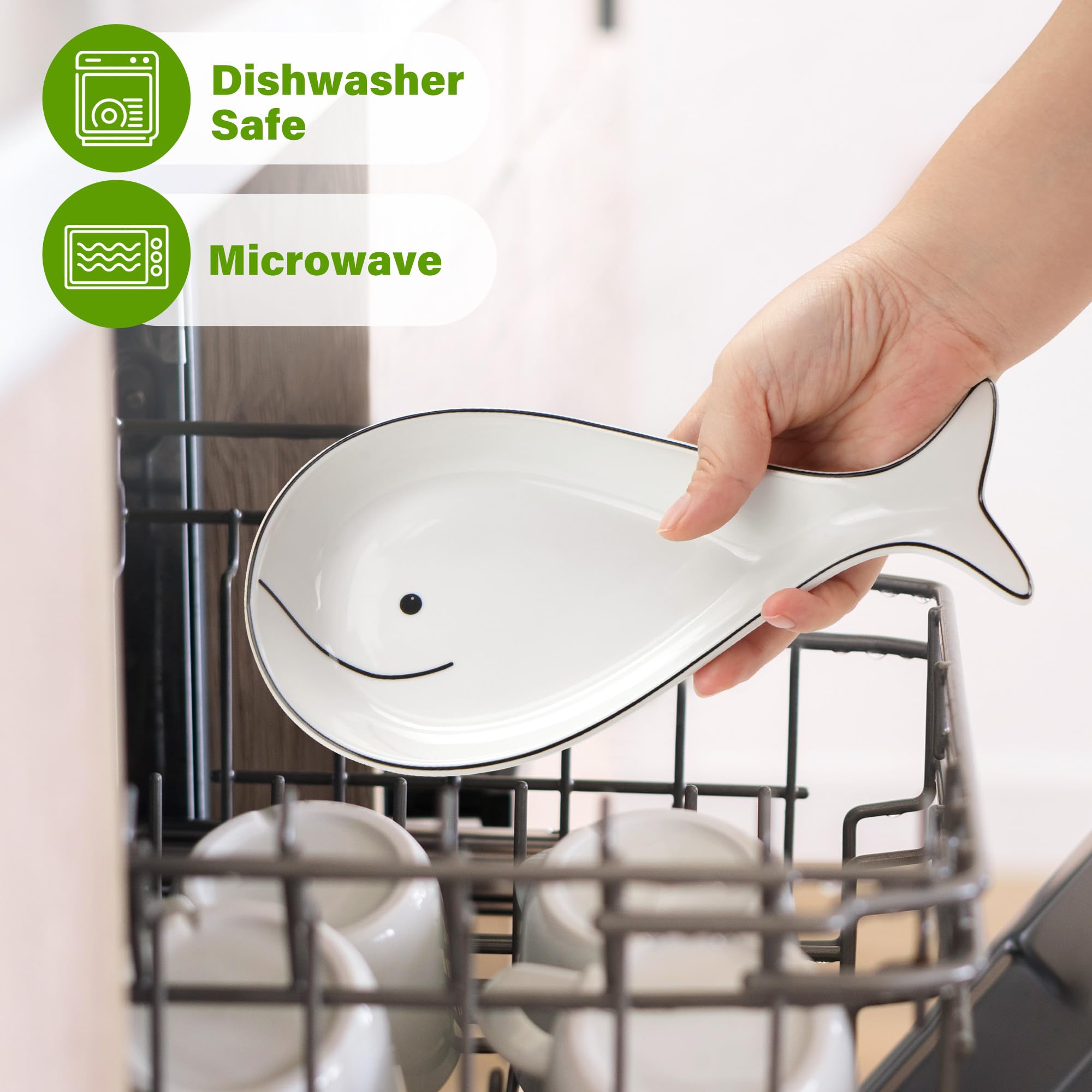 LotFancy whale design spoon rest adds decorative touch while resting utensils.