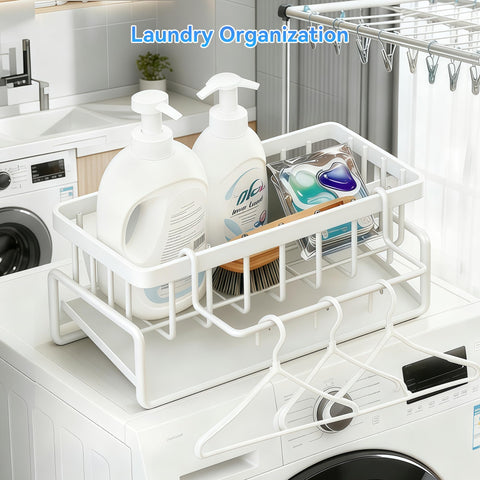 Lotgnimry countertop organization keeps essentials neatly arranged for a tidy kitchen.