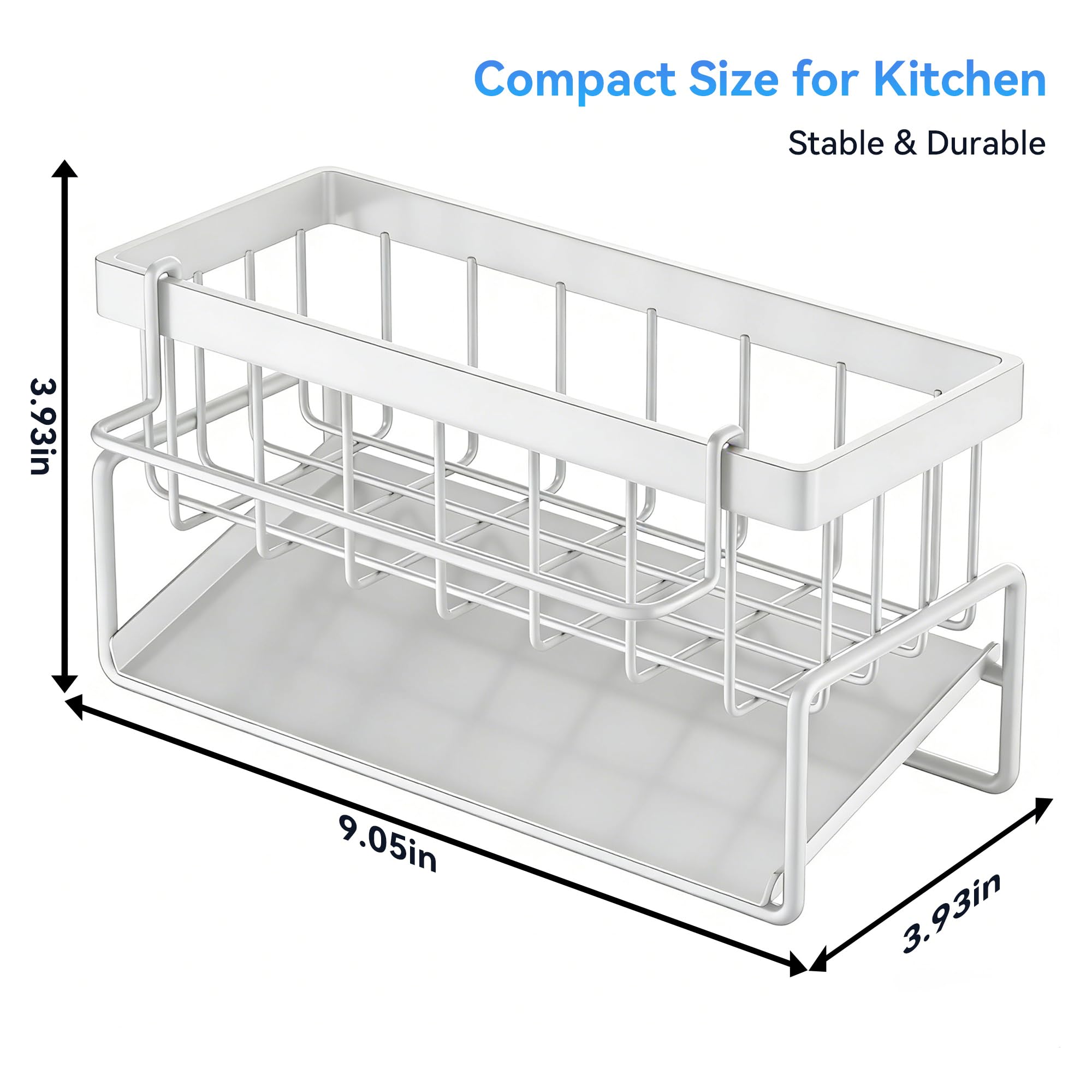 Lotgnimry sponge holder top view demonstrates compact design that saves kitchen space.