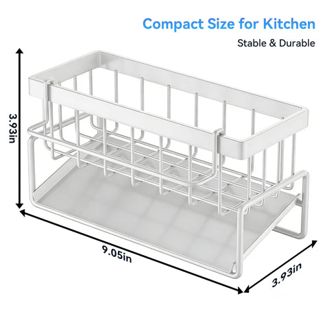 Lotgnimry sponge holder top view demonstrates compact design that saves kitchen space.